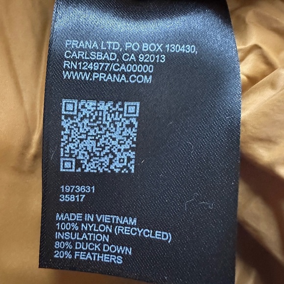 Prana Timber Trail Men’s Vest in Peat Colorblock Size XXL Down Vest Lightweight - Picture 5 of 9